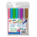 8 Pack Color Therapy Fine Felt Tip Adult Coloring Markers - Fashion Colors - Made in the USA